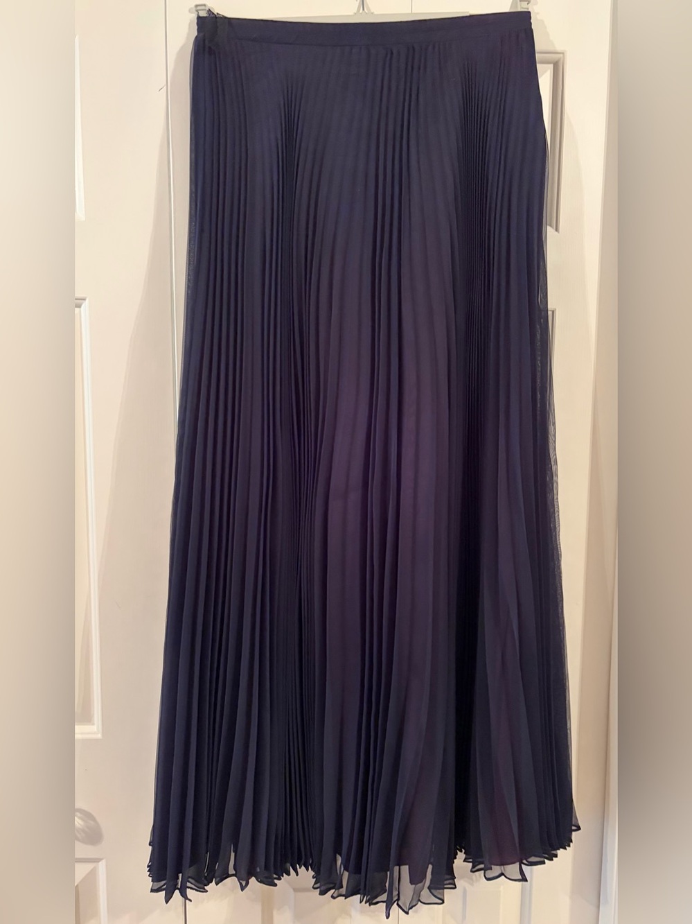 Special Moments Navy Pleated Maxi Skirt - Classic Women's Skirt